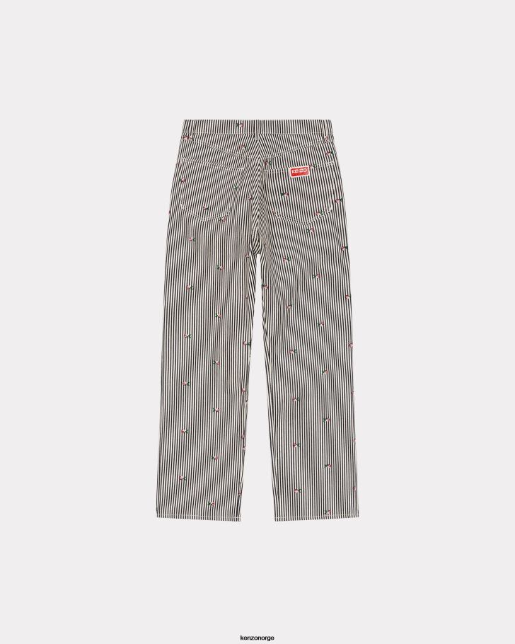 Kenzo klær menn skyll blå denim suisen jeans med avslappet passform DVNVN226