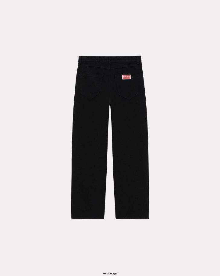 Kenzo klær menn skyll svart denim asagao rette jeans DVNVN69