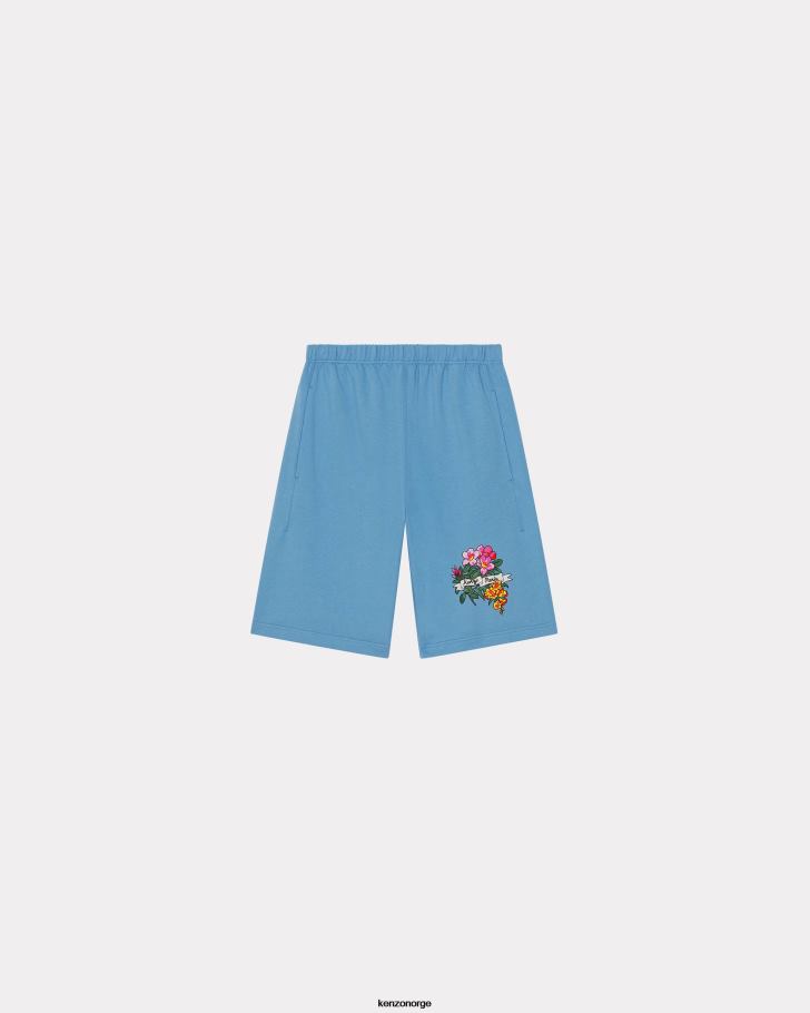 Kenzo klær menn cyan aloha flower tattoo' shorts DVNVN154