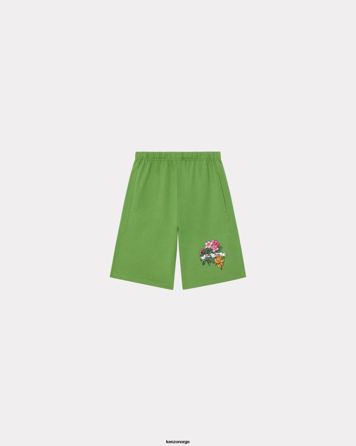 Kenzo klær menn gress grønt aloha flower tattoo' shorts DVNVN241