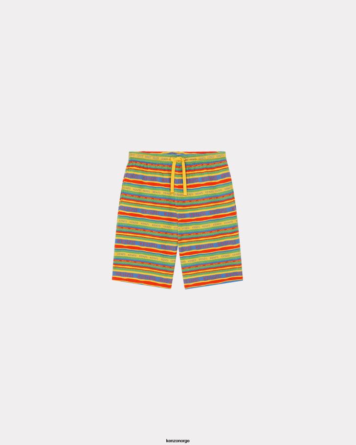 Kenzo klær menn gyllen gul surf stripes shorts DVNVN143