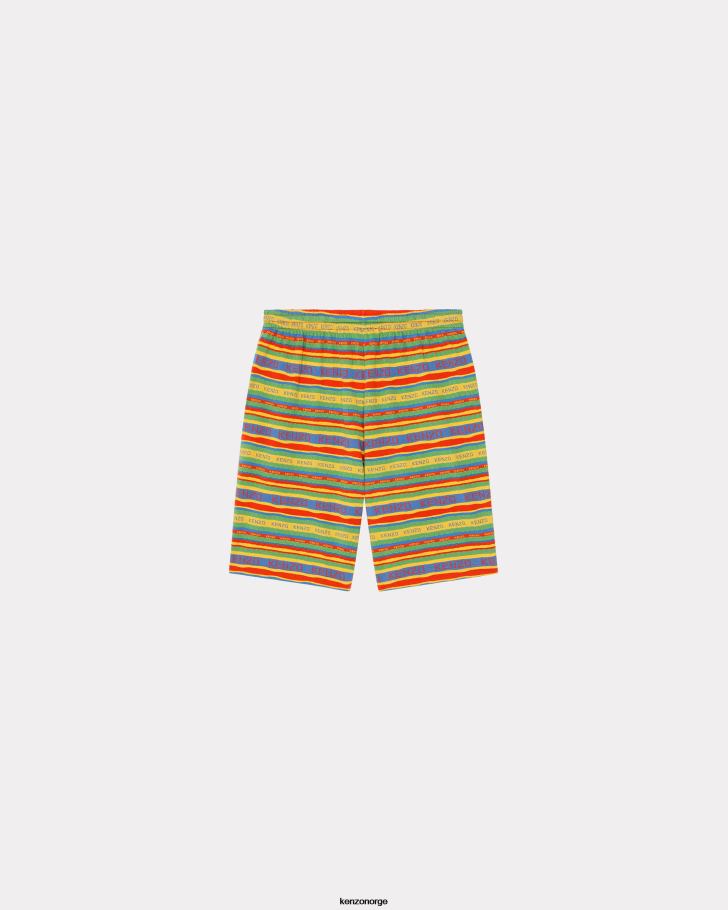 Kenzo klær menn gyllen gul surf stripes shorts DVNVN143