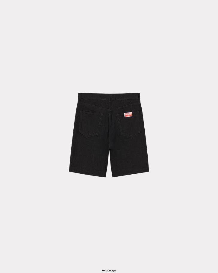 Kenzo klær menn skyll svart denim himawari denimshorts DVNVN225