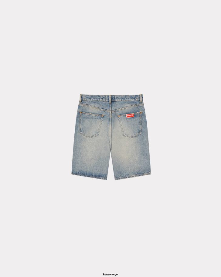 Kenzo klær menn stein bl skittenblå denim himawari denimshorts DVNVN204