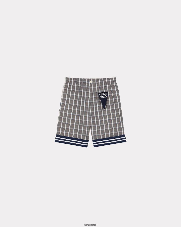 Kenzo klær menn tåkete grå rutete 'sjømannsshorts' DVNVN270