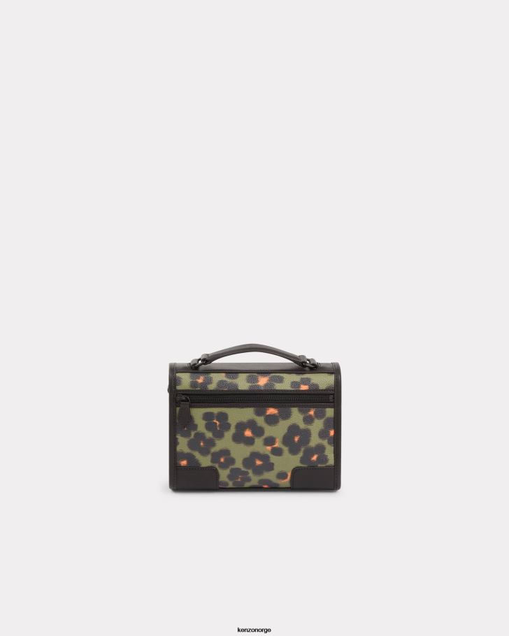 Kenzo tilbehør menn kaki hana leopard skulderveske DVNVN866