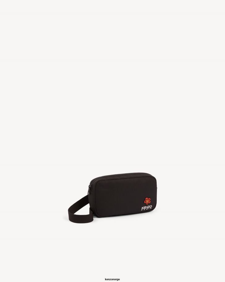 Kenzo tilbehør menn svart crest crossbody bag DVNVN935