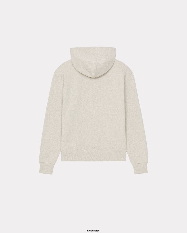 Kenzo klær menn blek grå boke flower' crest hettegenser DVNVN220