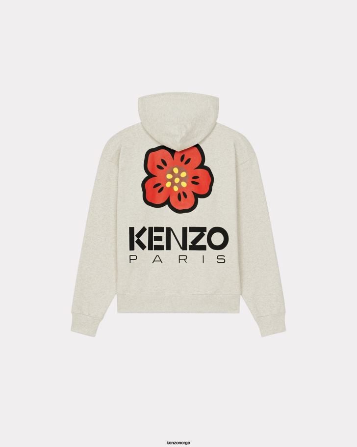 Kenzo klær menn blek grå boke flower' oversized hettegenser DVNVN240
