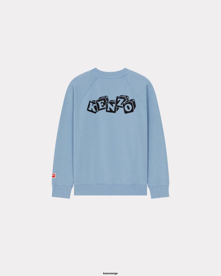 Kenzo klær menn cyan genser med boke DVNVN129