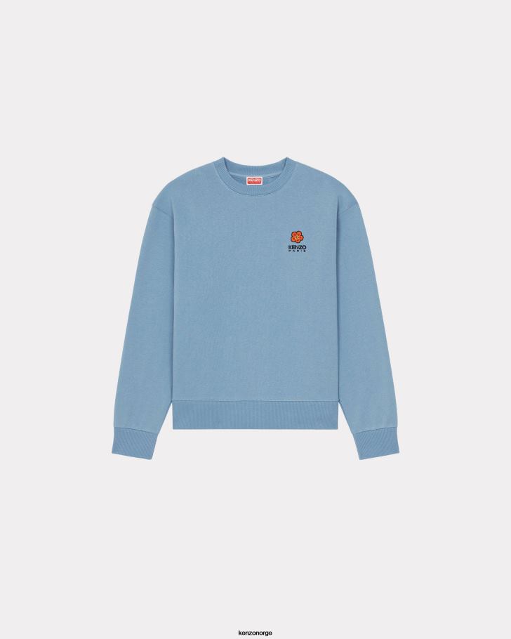 Kenzo klær menn cyan genser med boke flower crest DVNVN96