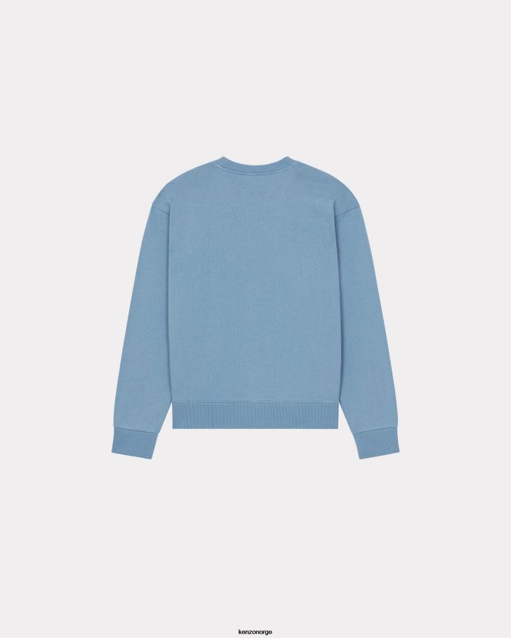 Kenzo klær menn cyan genser med boke flower crest DVNVN96