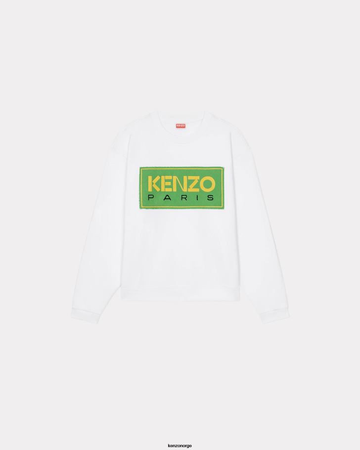 Kenzo klær menn hvit paris genser DVNVN110