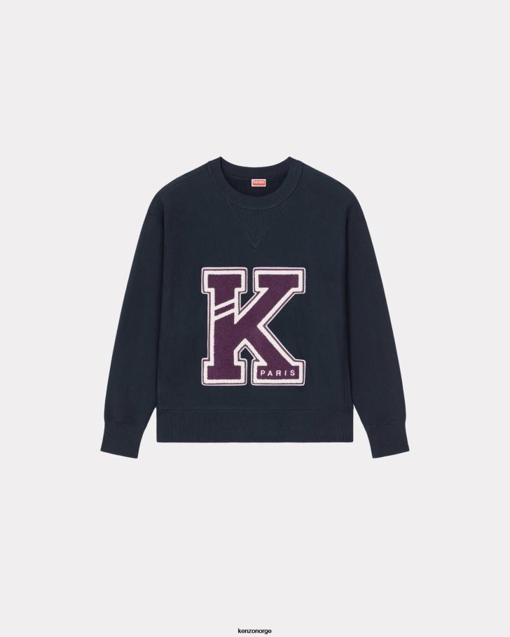 Kenzo klær menn midnatt blå varsity' genser DVNVN218