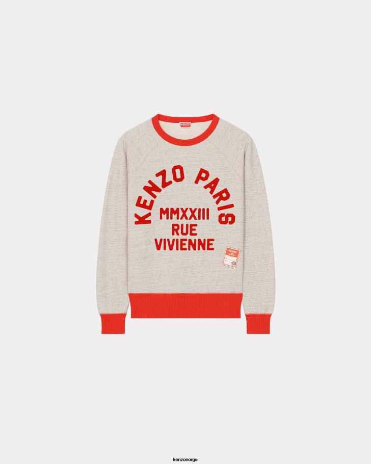 Kenzo klær menn perlegrå rue vivienne' slim sweatshirt DVNVN192