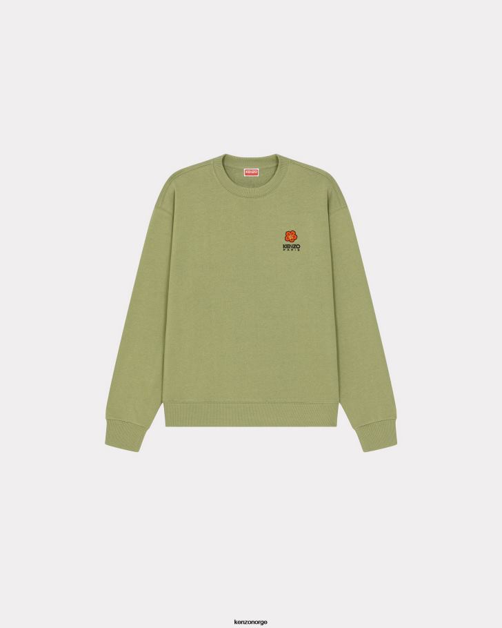 Kenzo klær menn salvie grønn genser med boke flower crest DVNVN292