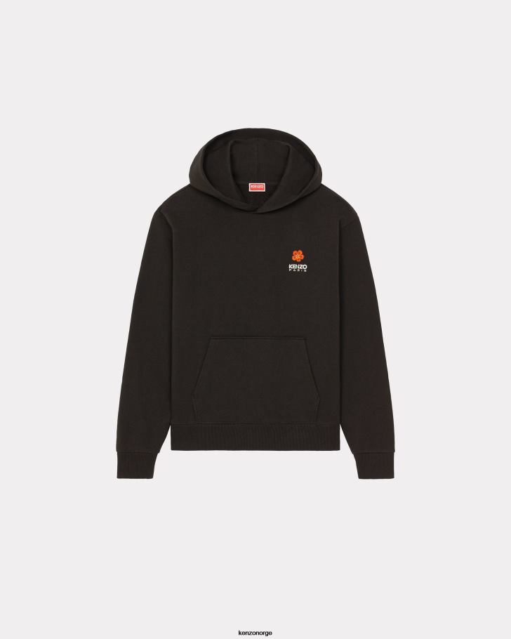 Kenzo klær menn svart boke flower' crest hettegenser DVNVN107