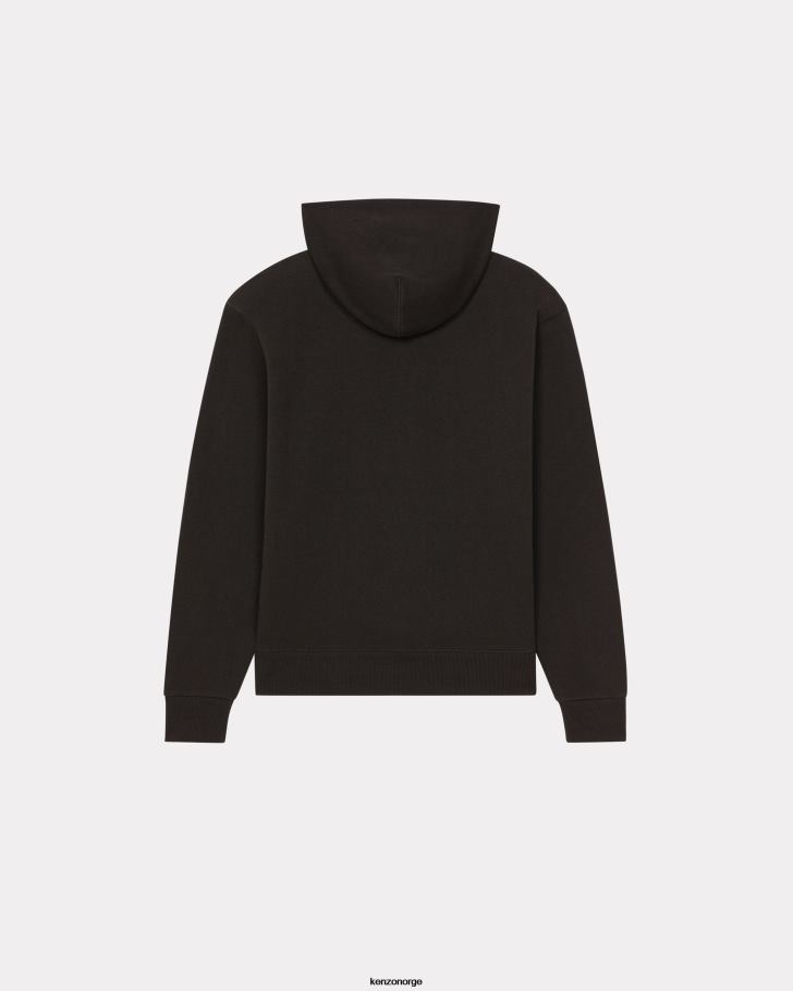 Kenzo klær menn svart boke flower' crest hettegenser DVNVN107