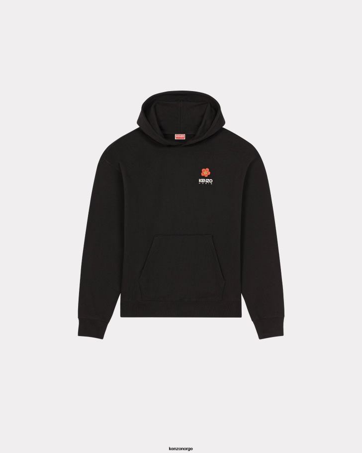 Kenzo klær menn svart boke flower' oversized hettegenser DVNVN72