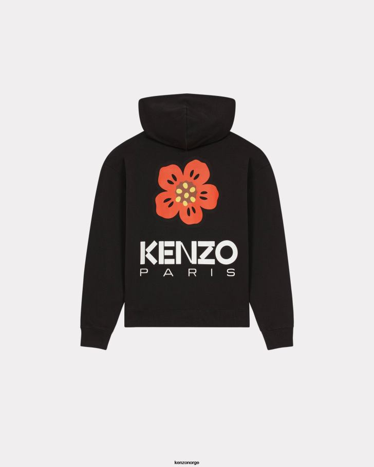 Kenzo klær menn svart boke flower' oversized hettegenser DVNVN72