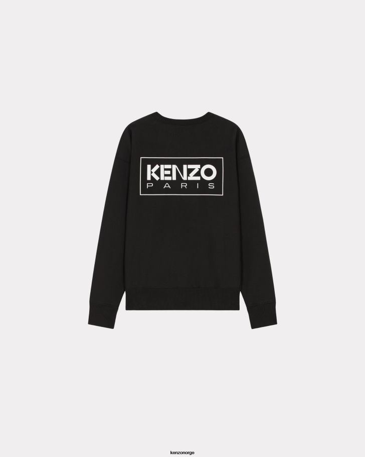 Kenzo klær menn svart paris oversize genser DVNVN42