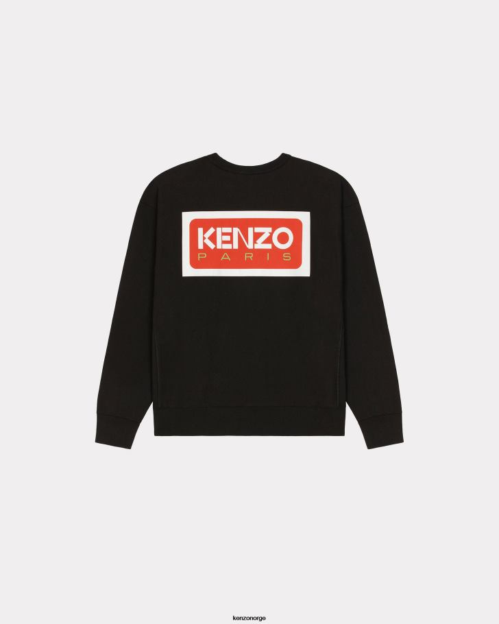 Kenzo klær menn svart paris oversize genser DVNVN78