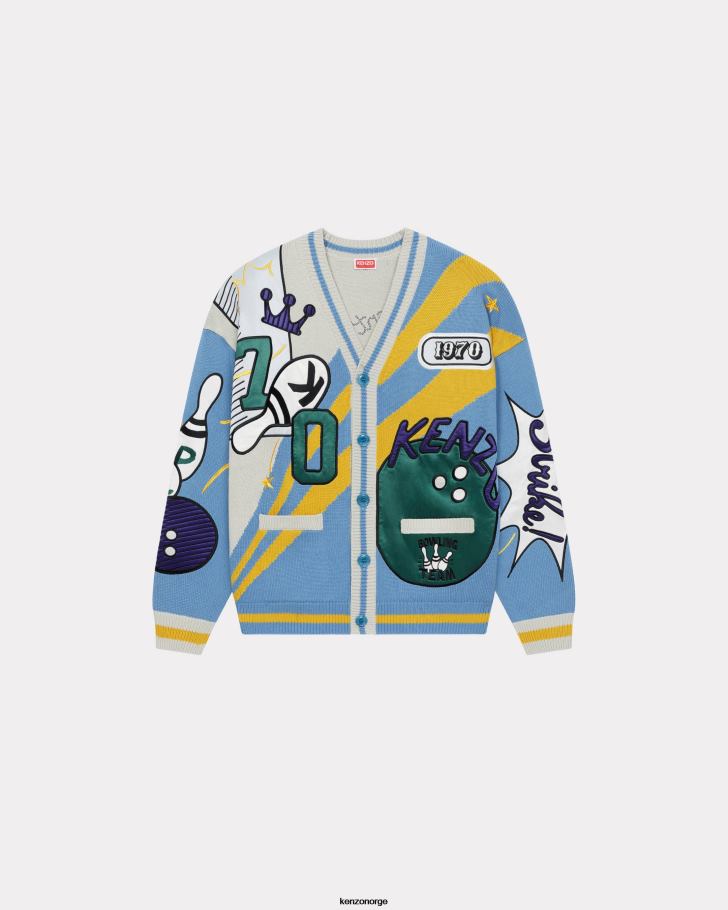 Kenzo klær menn cyan bowling elefant cardigan DVNVN9