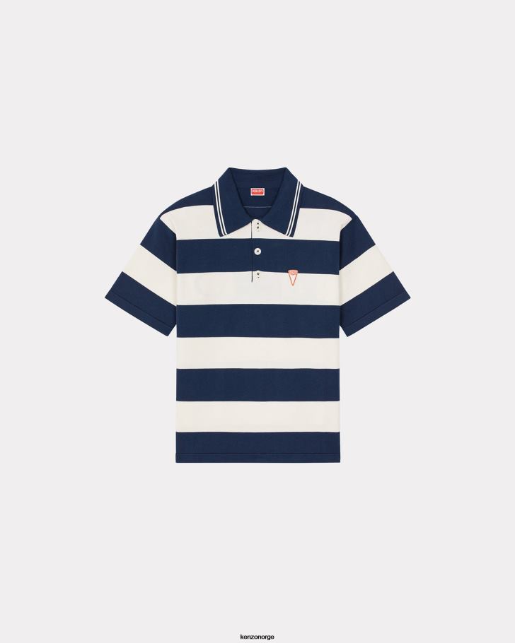 Kenzo klær menn midnatt blå nautical stripes' poloskjorte DVNVN123