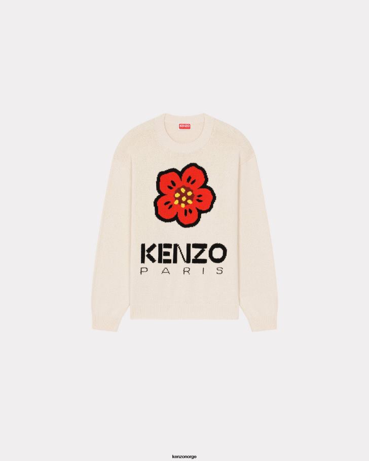 Kenzo klær menn off white genser med bokeblomst DVNVN249