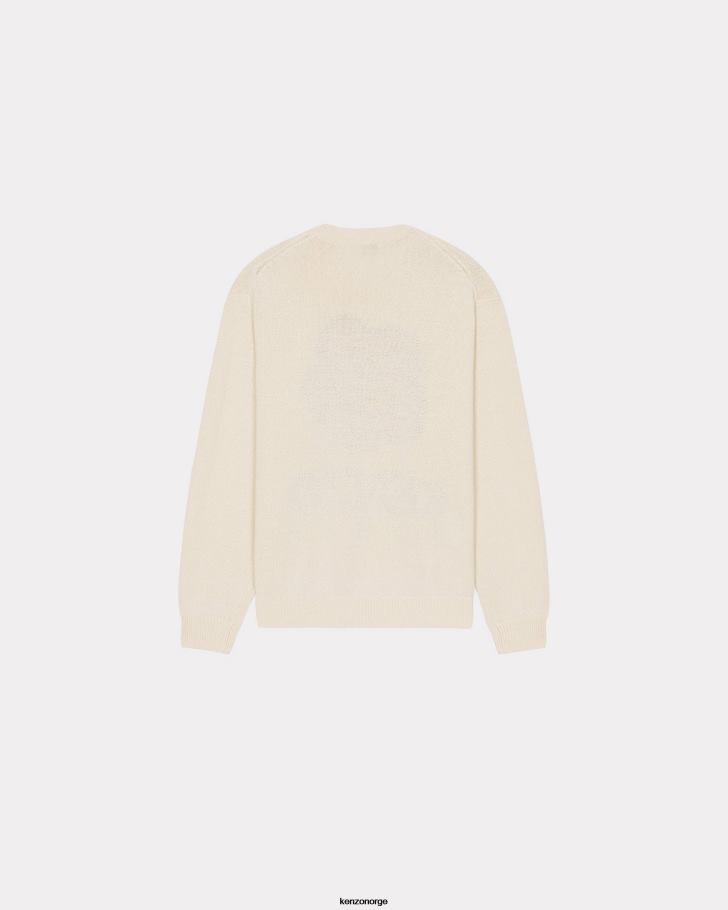 Kenzo klær menn off white genser med bokeblomst DVNVN249