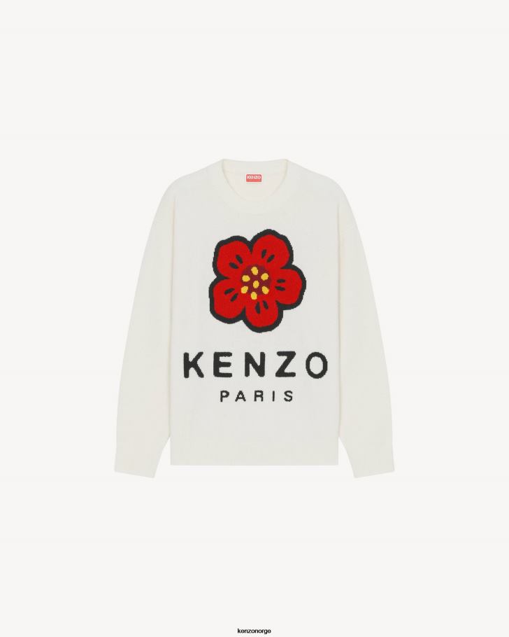 Kenzo klær menn off white merinoullgenser av boke flower DVNVN126