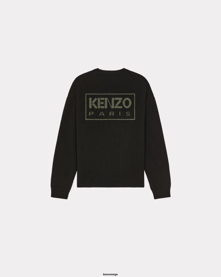 Kenzo klær menn svart paris merinoullgenser DVNVN37