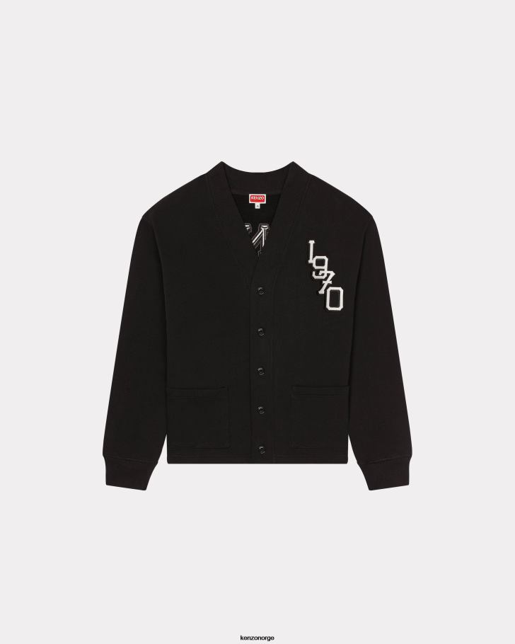 Kenzo klær menn svart varsity jungle' tiger cardigan DVNVN289