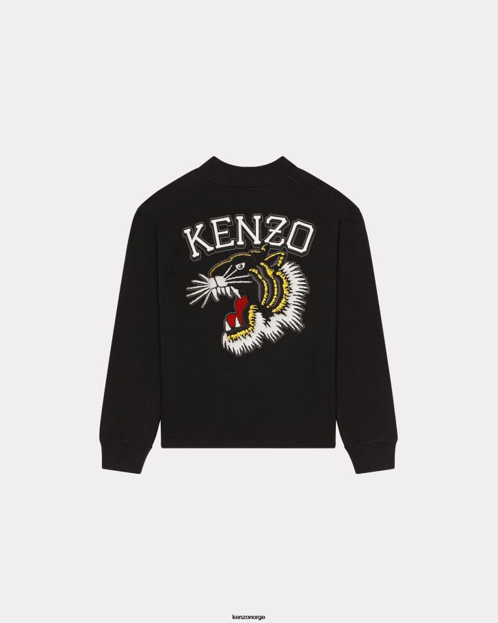 Kenzo klær menn svart varsity jungle' tiger cardigan DVNVN289