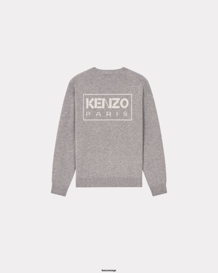 Kenzo klær menn tåkete grå paris merinoullgenser DVNVN147