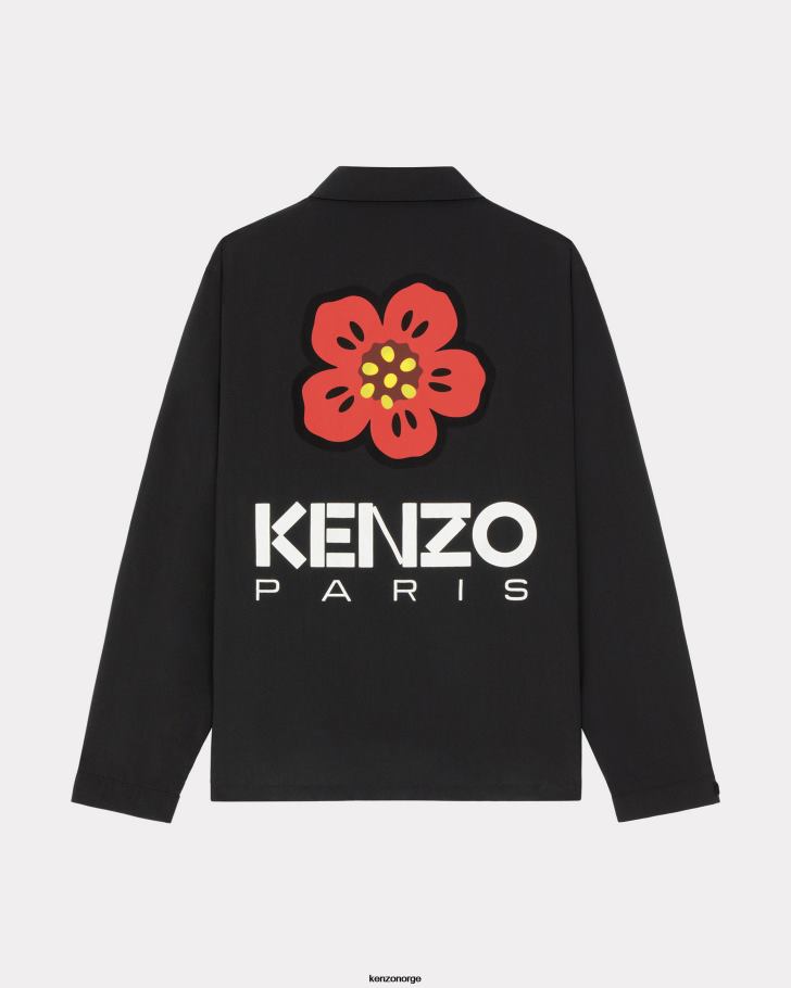 Kenzo klær menn svart boke flower' coach jakke DVNVN1