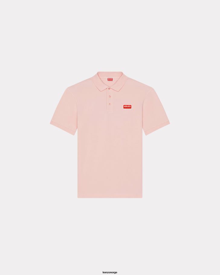 Kenzo klær menn bleknet rosa paris poloskjorte DVNVN236