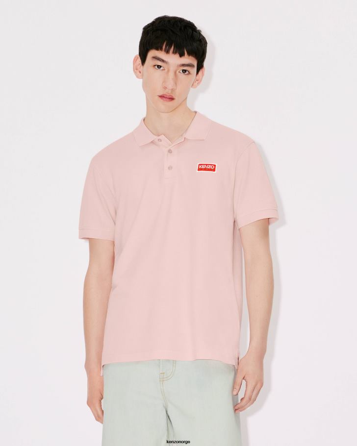 Kenzo klær menn bleknet rosa paris poloskjorte DVNVN236