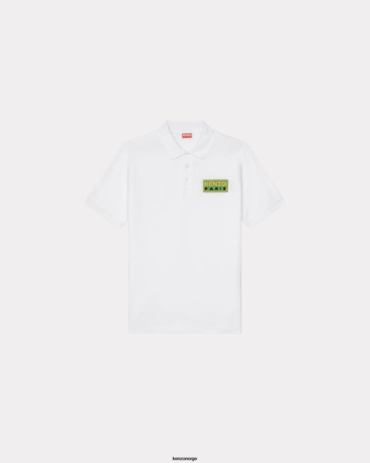 Kenzo klær menn hvit paris poloskjorte DVNVN344