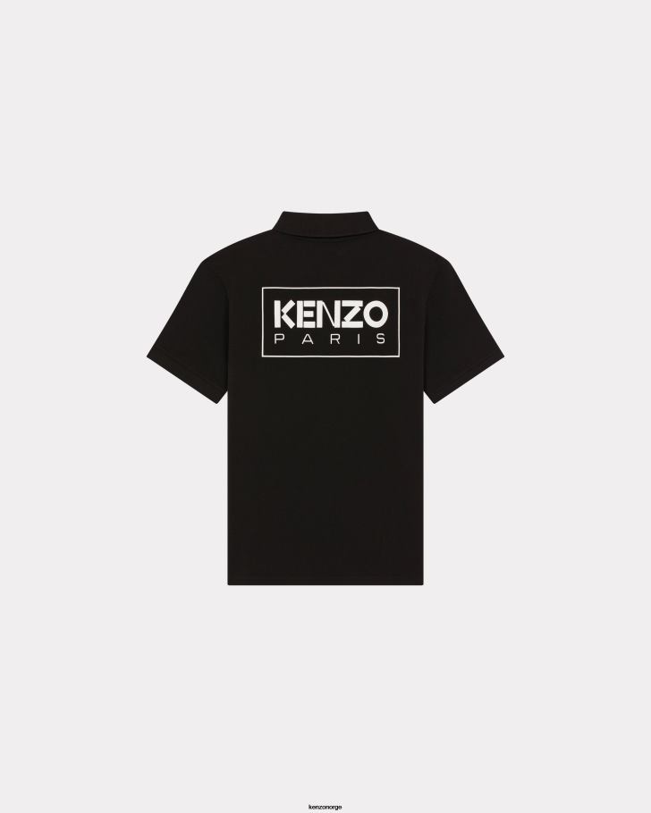 Kenzo klær menn svart paris polo DVNVN193