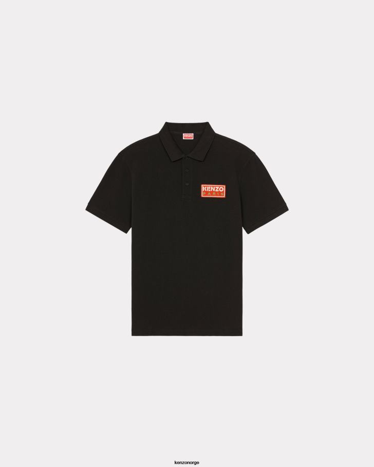 Kenzo klær menn svart paris poloskjorte DVNVN94