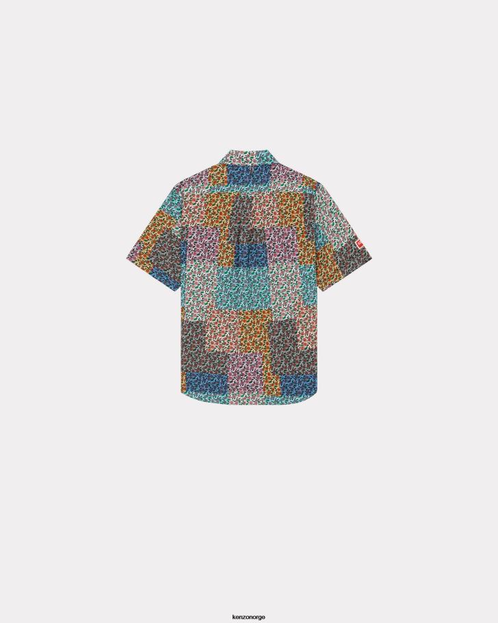 Kenzo klær menn flerfarget patchwork' hawaiiansk skjorte DVNVN233