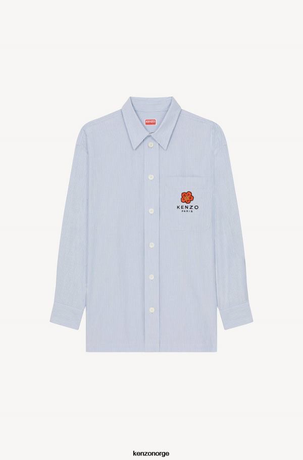 Kenzo klær menn himmelblå boke flower' crest overskjorte DVNVN266