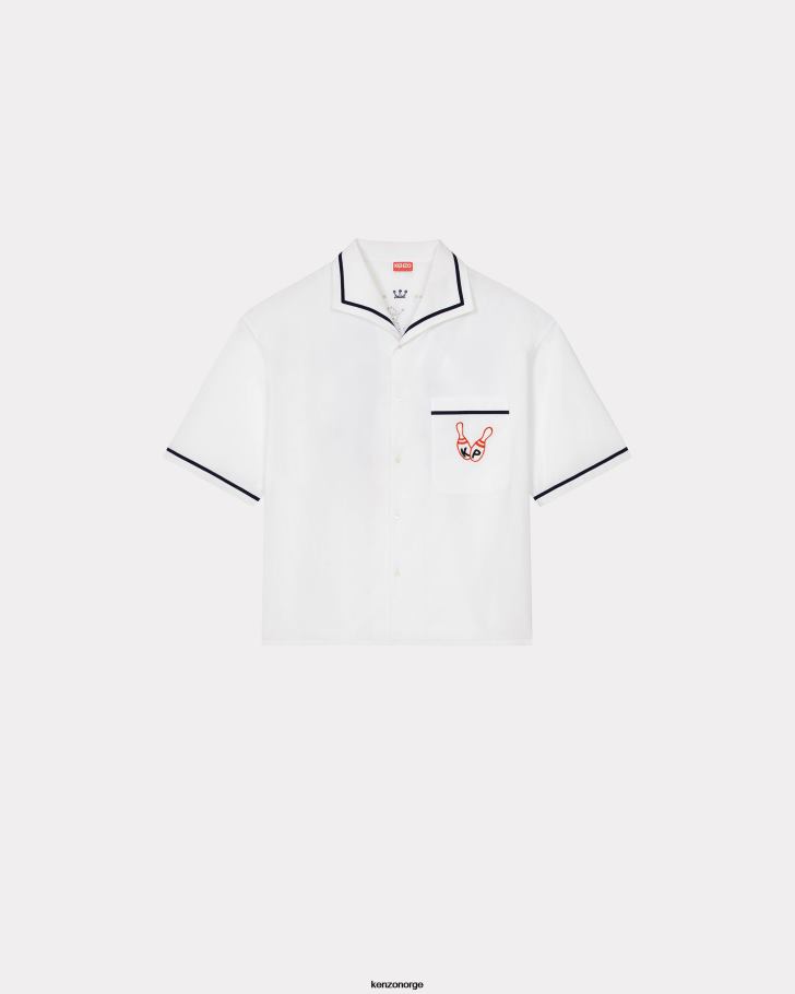 Kenzo klær menn off white bowling elefant 'hawaiian skjorte DVNVN260