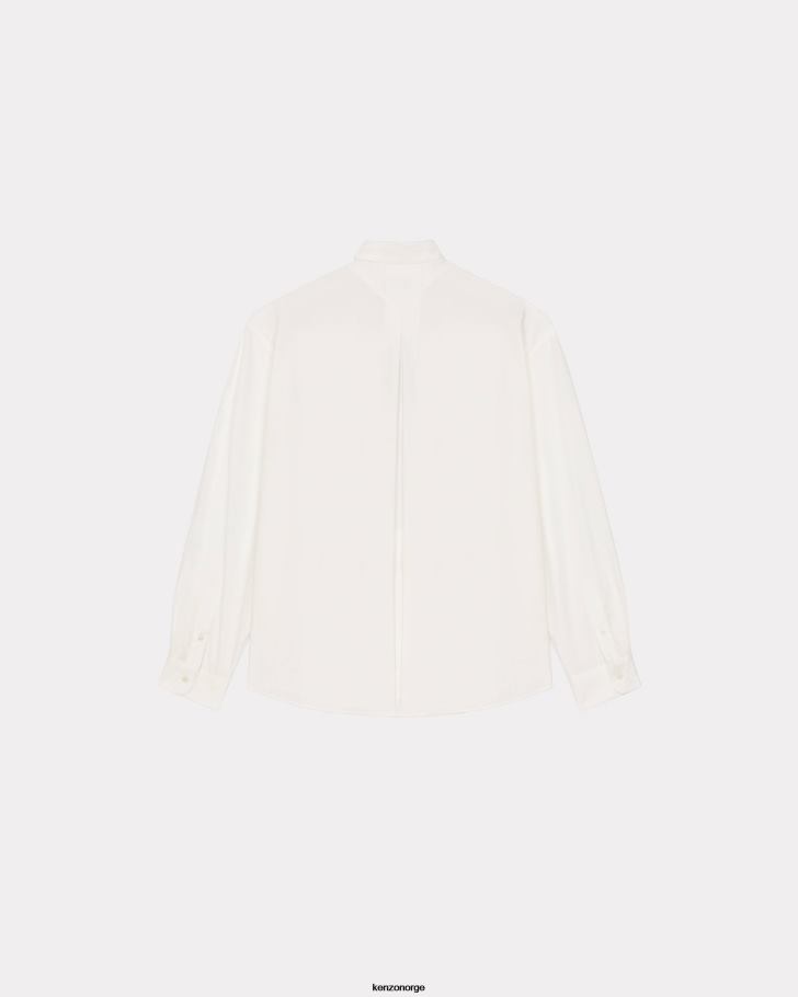 Kenzo klær menn off white elefants fritidsskjorte DVNVN138