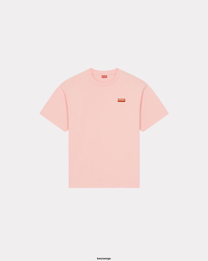 Kenzo klær menn bleknet rosa Paris oversize t-skjorte DVNVN283