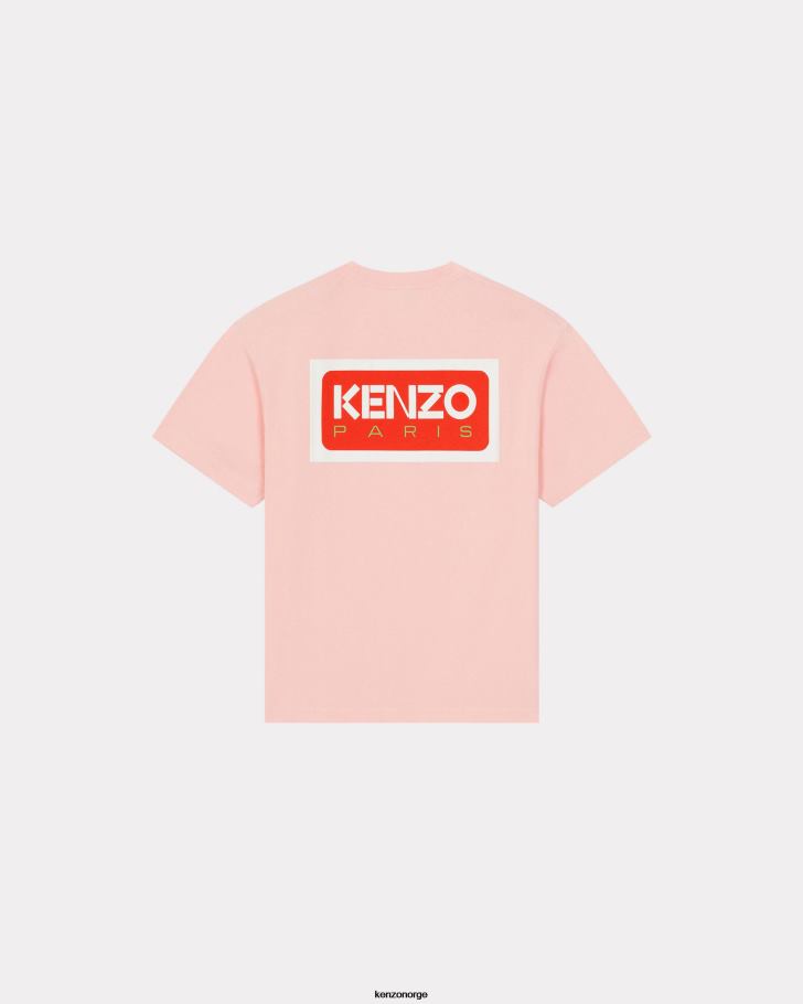 Kenzo klær menn bleknet rosa Paris oversize t-skjorte DVNVN283