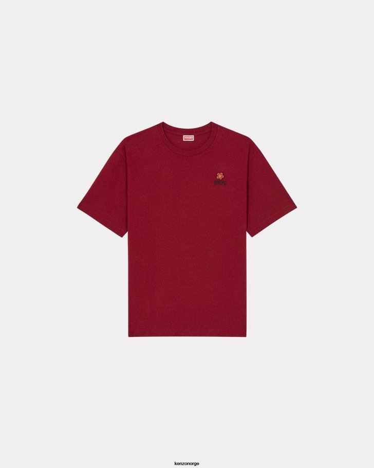 Kenzo klær menn bordeaux boke flower' crest t-skjorte DVNVN101