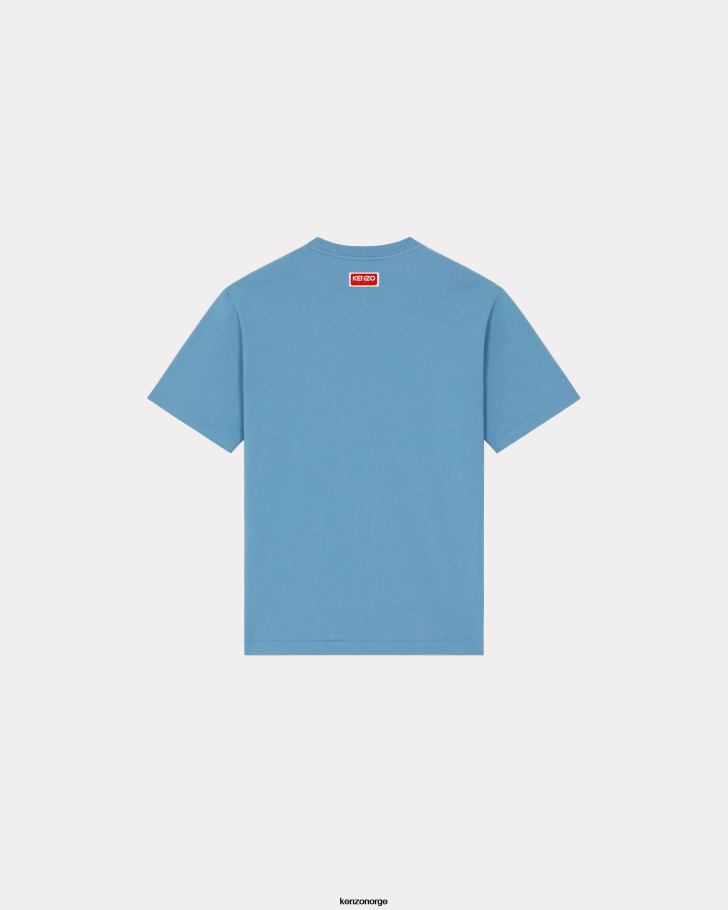 Kenzo klær menn cyan aloha flower tattoo t-skjorte DVNVN196