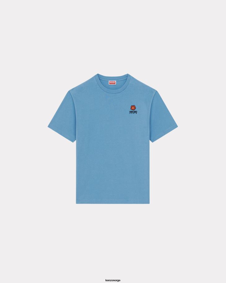 Kenzo klær menn cyan boke flower' crest t-skjorte DVNVN207